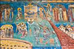 Last judgment paint in Voronet monastery